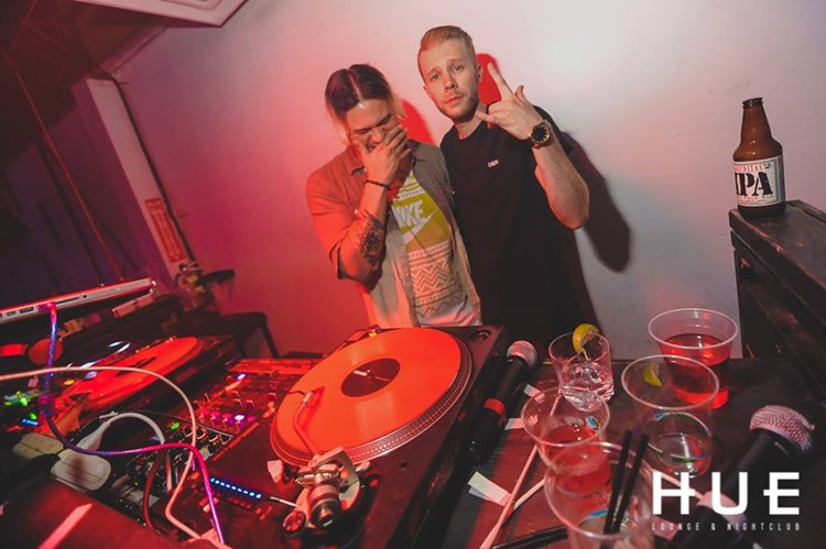 Hue nightclub San Francisco two djs mixing music party