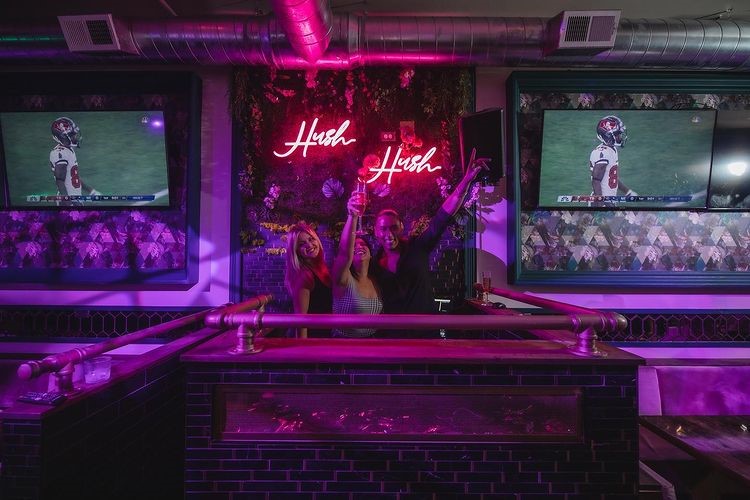 Hush nightclub Chicago layout vip area dance floor lounge book