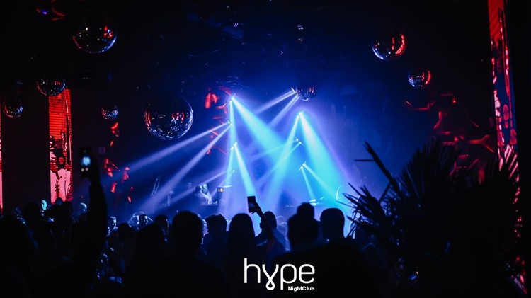 Hype nightclub Belgrade big event party lights show crowd go to