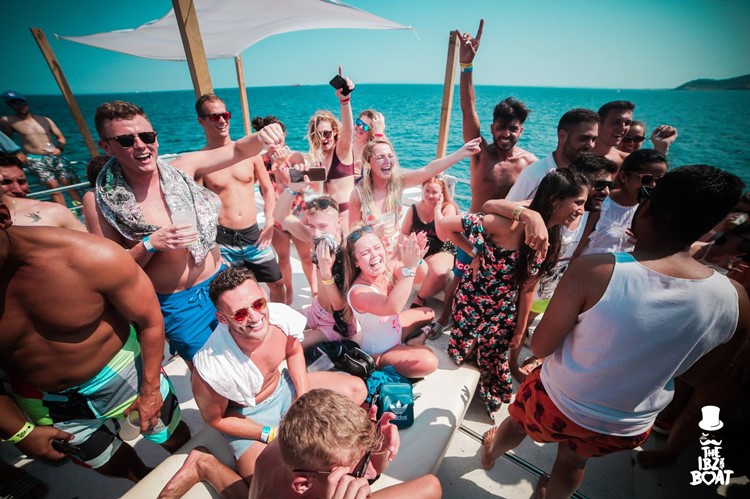 IBZ Boat Party Ibiza people drinking having fun