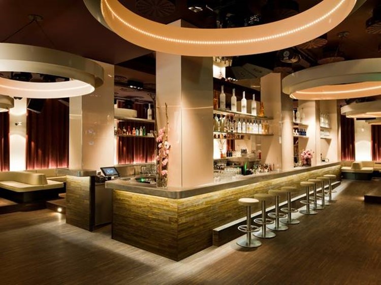 Jade bar view drinks bottles nightclub Zurich