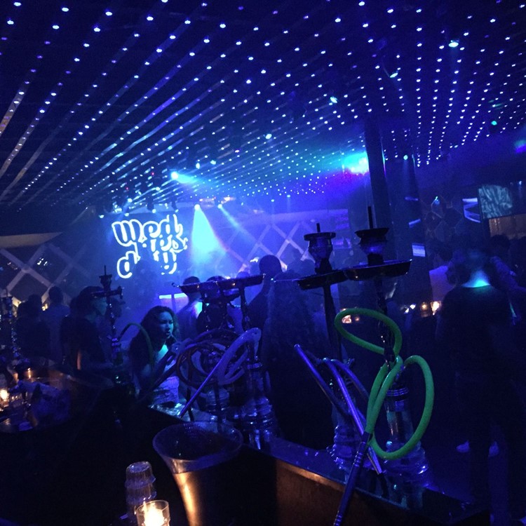 John Doe nightclub Amsterdam view of corner full crowd at party