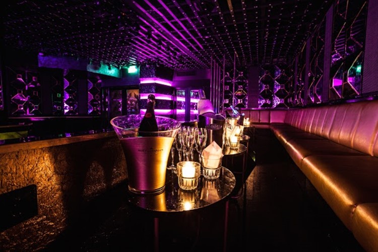 John Doe nightclub Amsterdam view of the lounge area tables bottle service