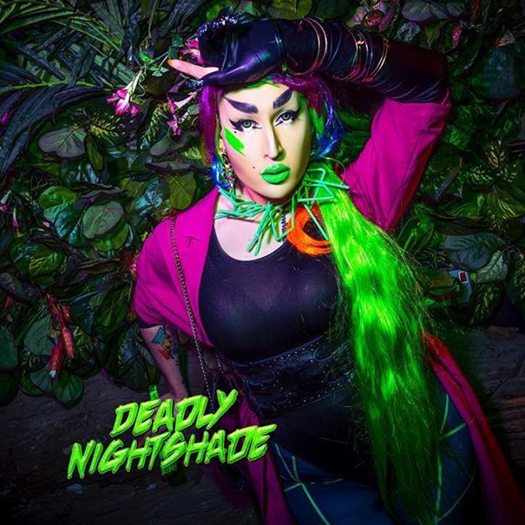 Colourful lady at Jungle nightclub in London