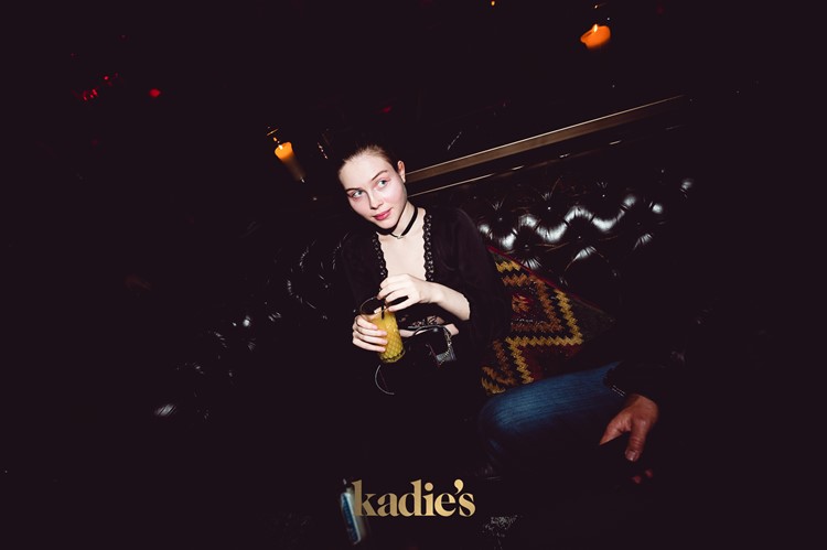 Kadies nightclub London pretty girl drinking cocktail fun nighout 