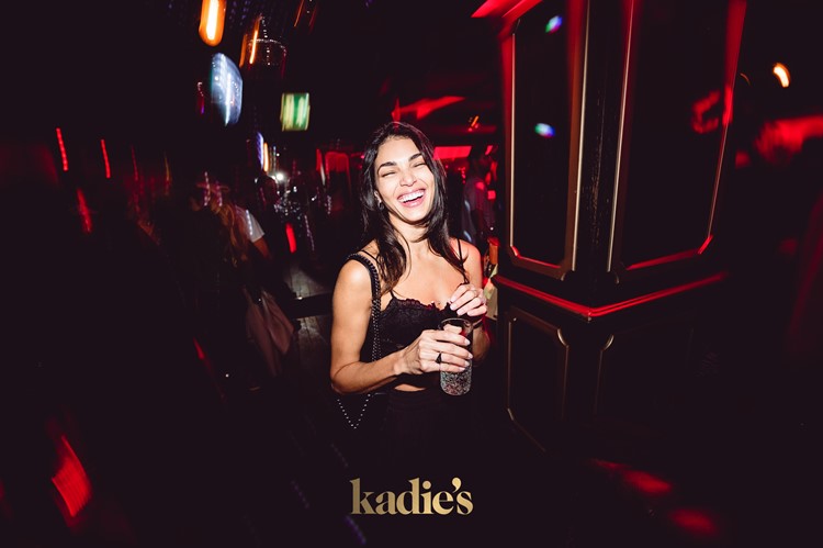 Kadies nightclub London pretty brunette girl dancing having fun where to go out tonight guest list