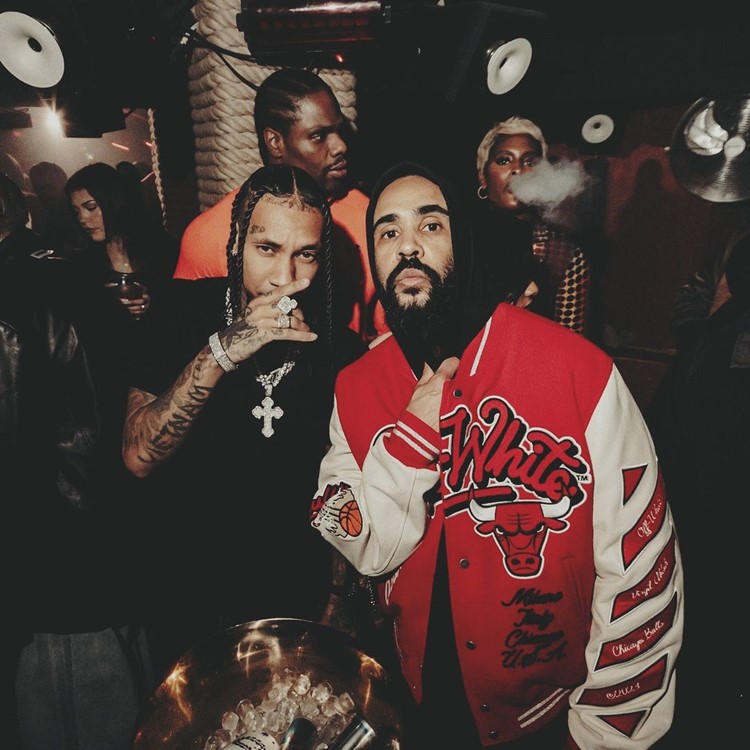 Kaktus nightclub Paris travis scott celebrity partying fun club nightout VIP table men clubbing 