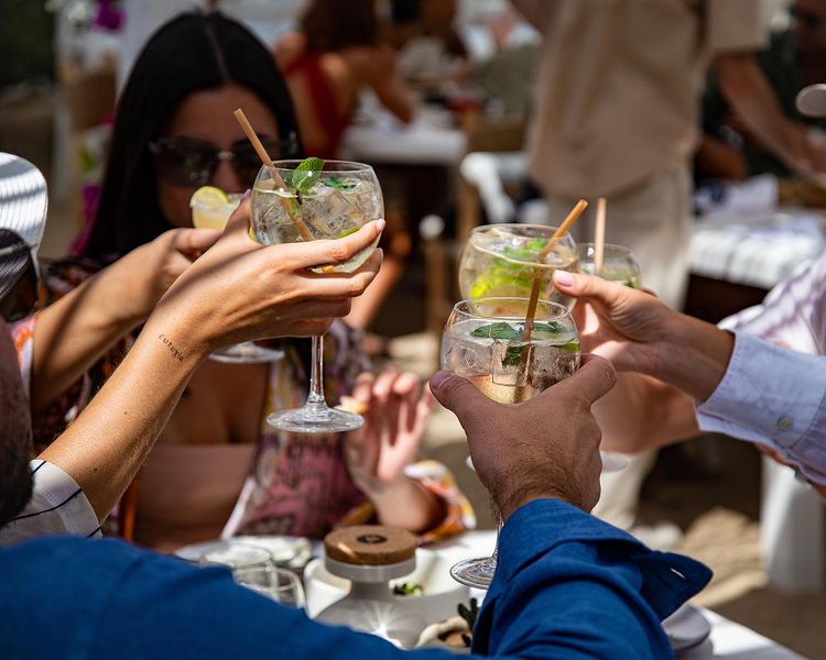 Kalamata Beach club Saint Tropez drinks greek cuisine menu party event