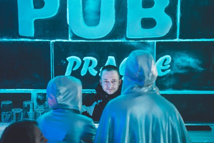 Karlovy Lazne nightclub Prague barman ice room