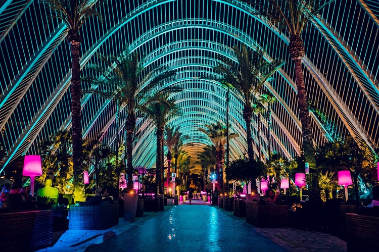 L'Umbracle nightclub Valencia outdoor terrace venue club luxurious 