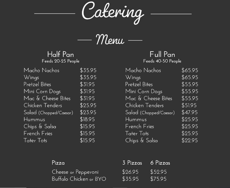 LA Social nightclub club Chicago food catering menu prices