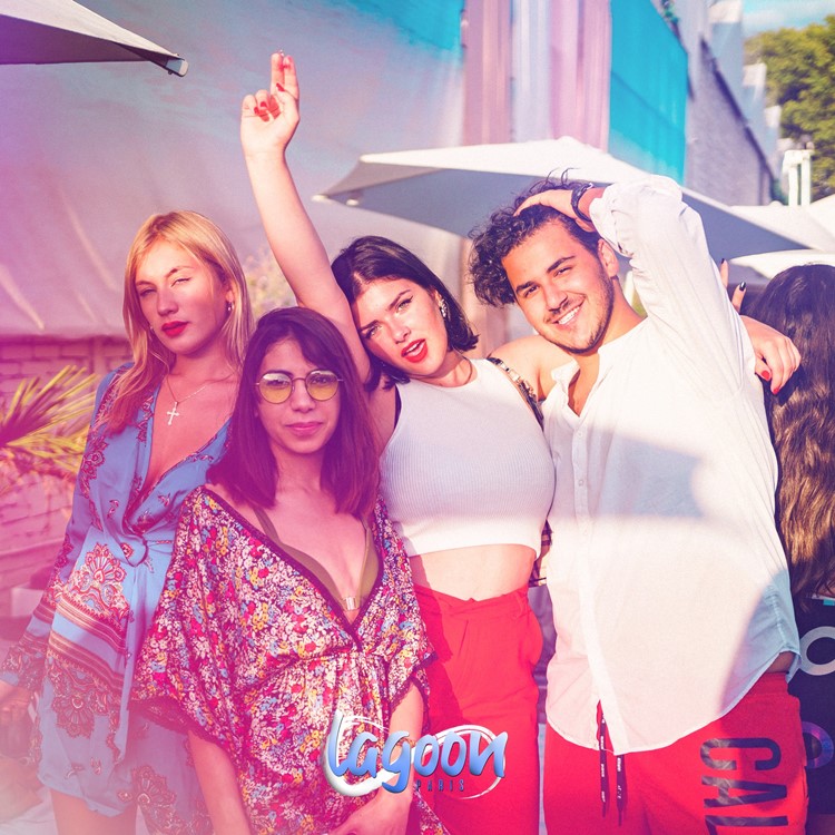 Lagoon pool club Paris girls and guys partying go out tonight where to go have fun