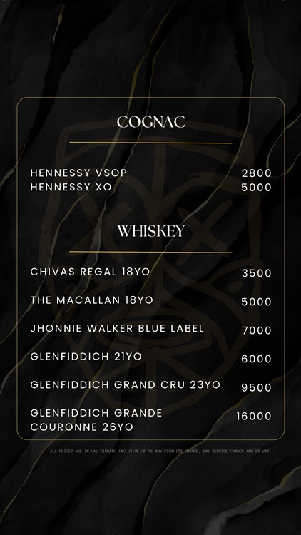 Lekki, bubbles, champagne, bottle menu