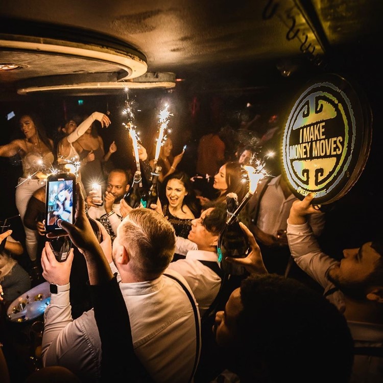 Libertine nightclub London pretty blonde girl having fun