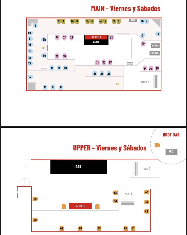 Liberty-Supper-Club-Madrid-nightclub map view area tables VIP regular pricing book now