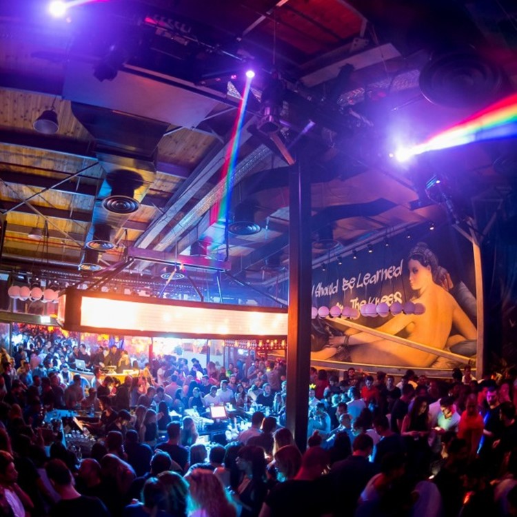 Lighthouse nightclub Tel Aviv view of the lights bar lounge area