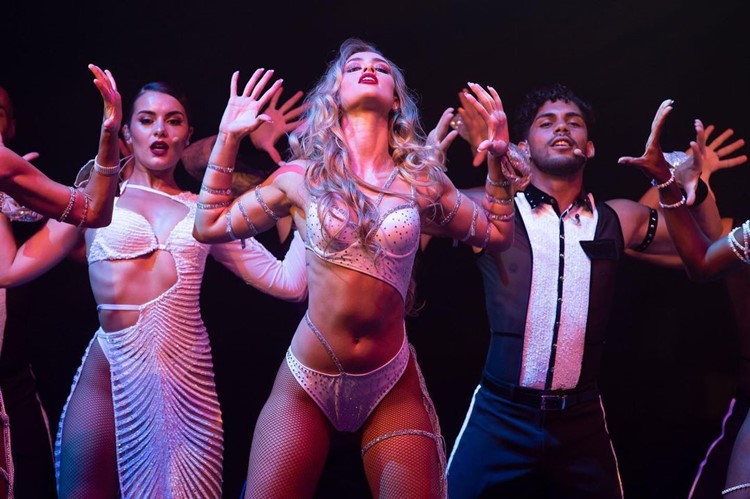 Lio cabaret club in Mykonos blonde dancer show costume acting theatre  