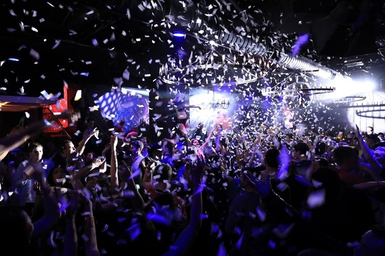 Love and Propaganda nightclub San Francisco big party event confetti people dancing