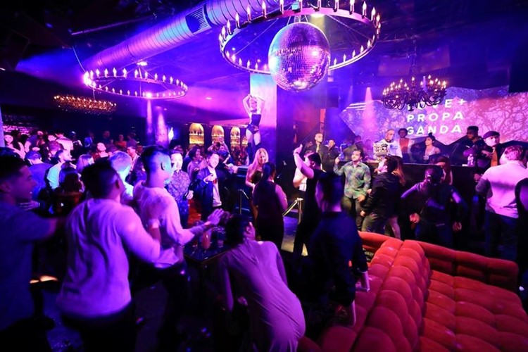 Love and Propaganda nightclub San Francisco event party show lights people partying having fun