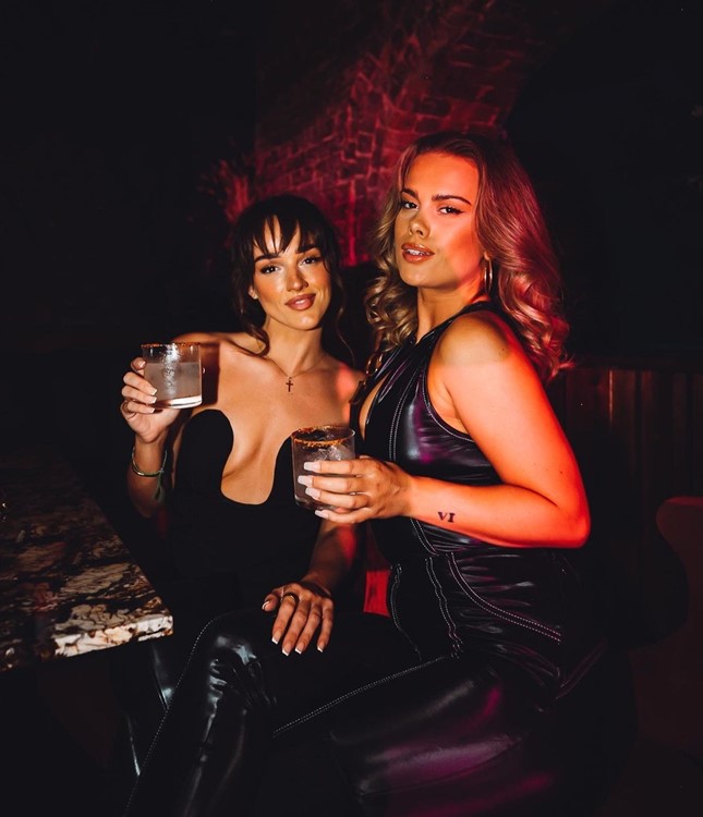 Luna nightclub London girls having fun nightout guest list dresscode mini black dress
