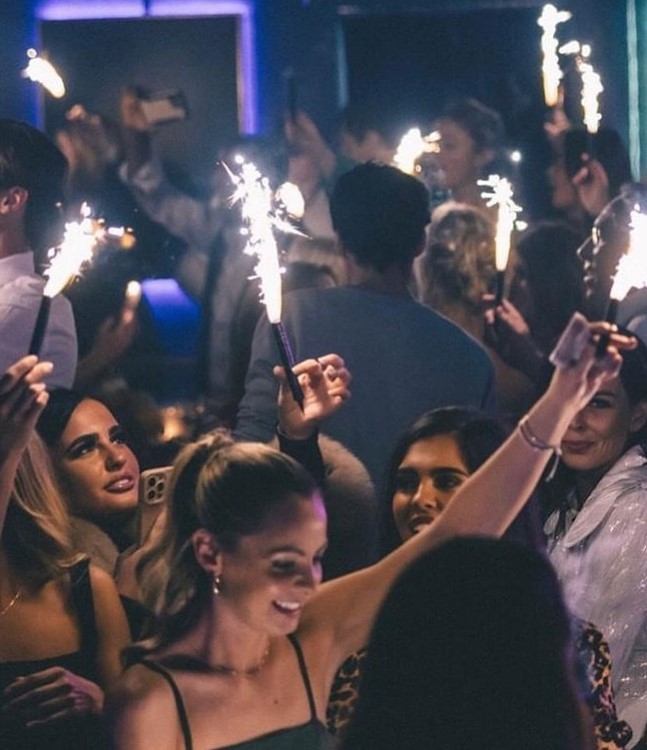 Luna nightclub London bottle parade celebrate birthday hen stag parties