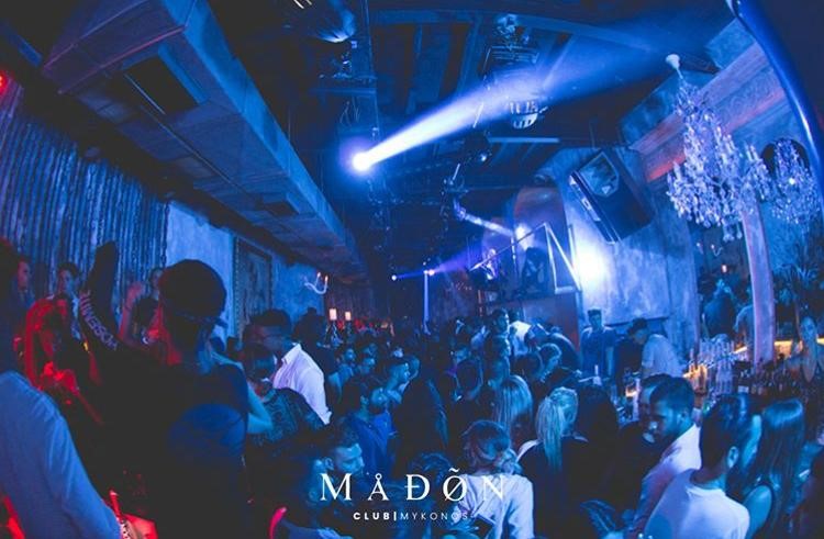 Madon nightclub Mykonos guests enjoying big party