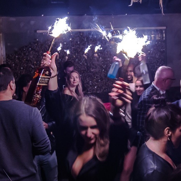 Maison Saint Paul nightclub Montreal table booking reserve book now your own vip area alcohol bottles celebrate party birthday fun