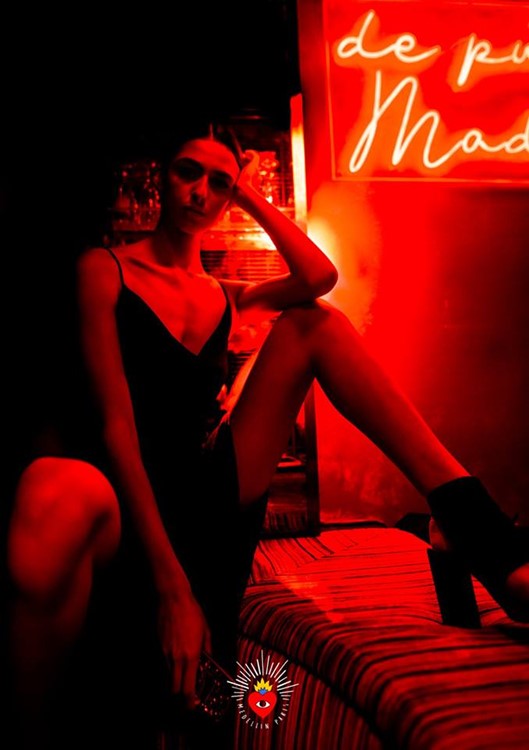 Medellin nightclub Paris pretty girl in black dress high heels guest list fun party dance