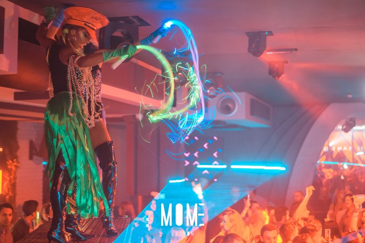 Mome nightclub Lisbon exotic dancers lights show party
