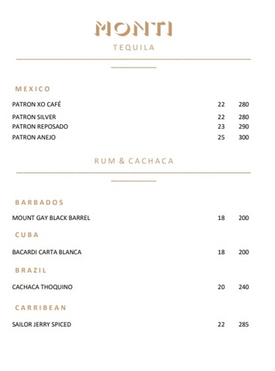 Monti club Singapore tequila rum alcohol bottles book your vip table booking now packages