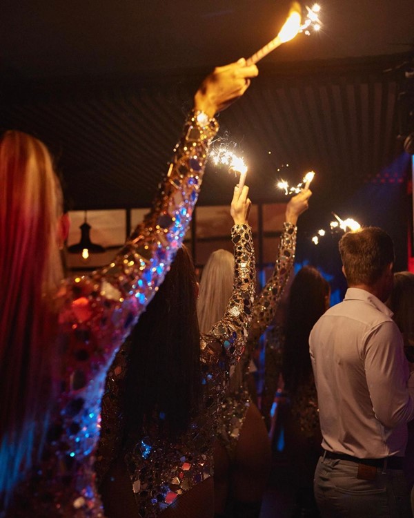 Mosh nightclub Marbella bottle parade celebrate birthday bachelor bachelorette parties