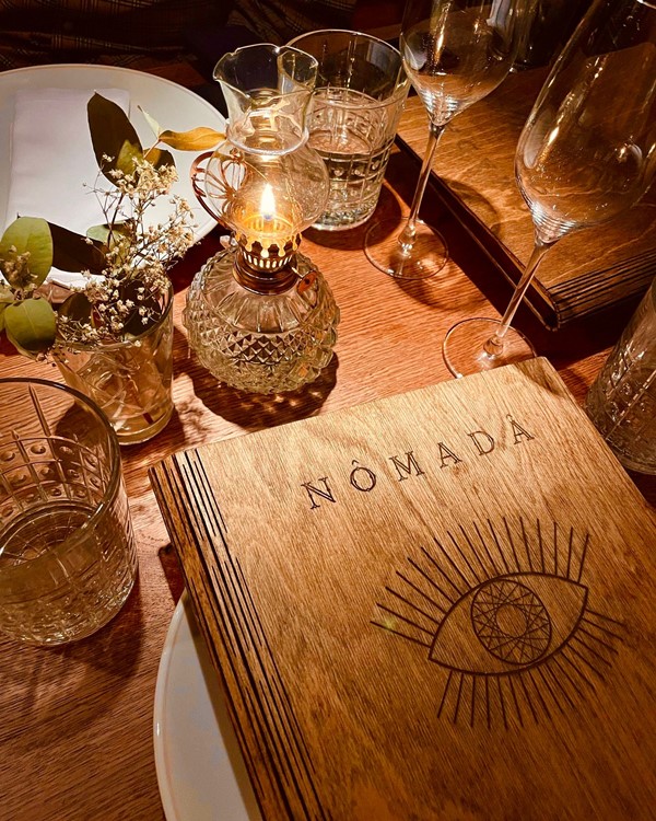 Nomada club Madrid menu bottle drinks food