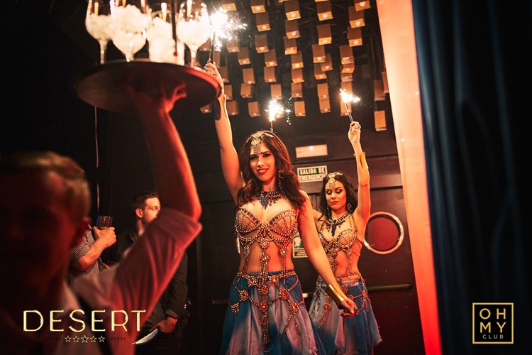 Oh My Club in Madrid nightclub celebrate bottle champagne parade special event