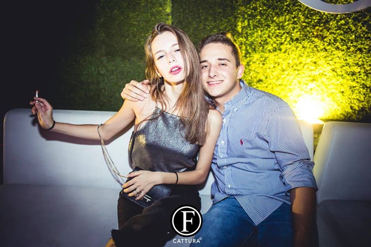 Old Fashion Club nightclub Milan party girl and boy drinking
