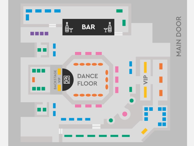 Olivia Valere day club Marbella nightclub map view dance floor party bar view table vip