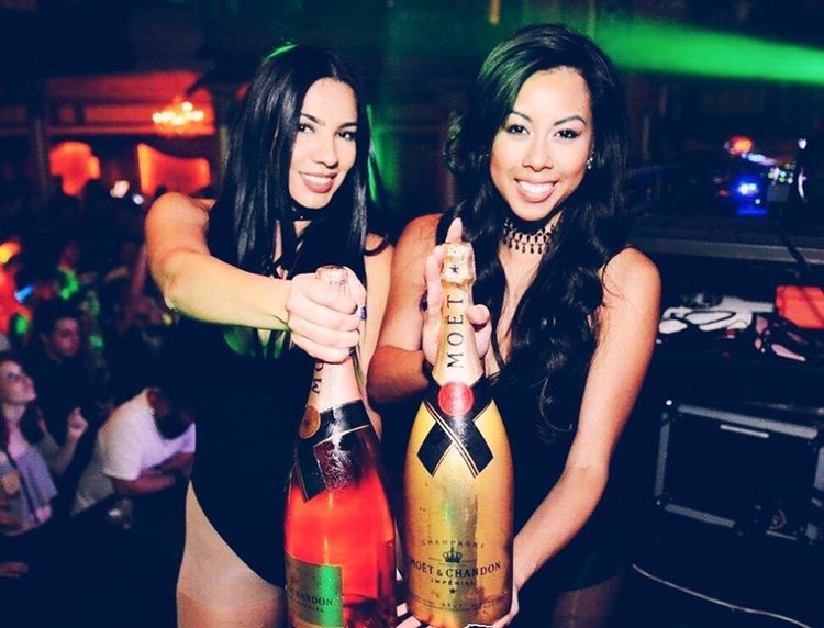 Opera Club nightclub Atlanta sexy waitresses big bottles of alcohol vodka champagne