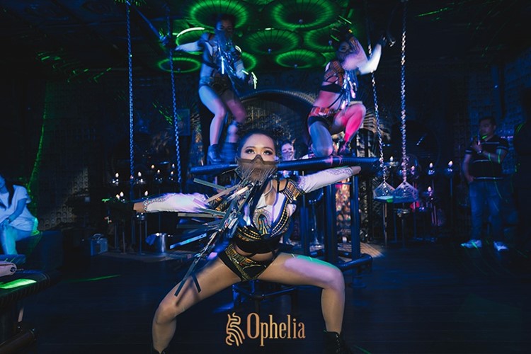 Ophelia nightclub Hong Kong sexy dancers in costumes exotic dancing show event must see