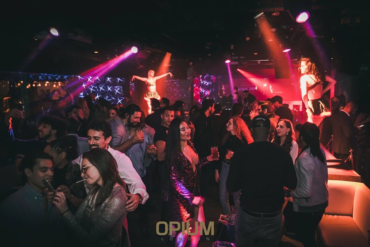 Opium nightclub London fun party night people crowd dance floor
