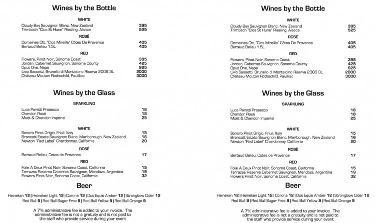 PHD Terrace New York spirits alcohol beverages price