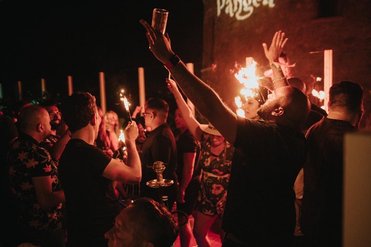 Pangea nightclub Marbella fire show fun event 