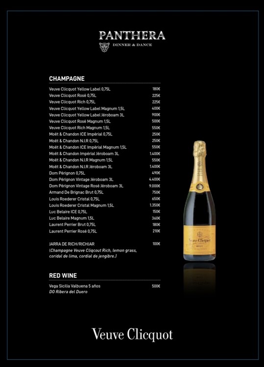 Soirée dans la boîte Panthera VIP à Madrid. Trouvez des promoteurs pour la liste des invités sur Clubbable