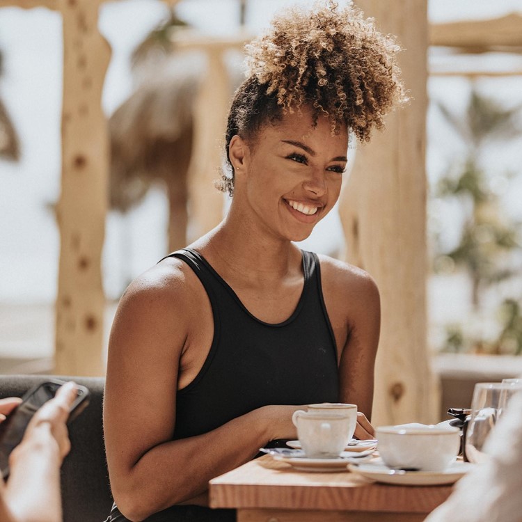 Playa Padre beach club in Marbella pretty lady girls nightout eat drinks brunch pool party outdoor