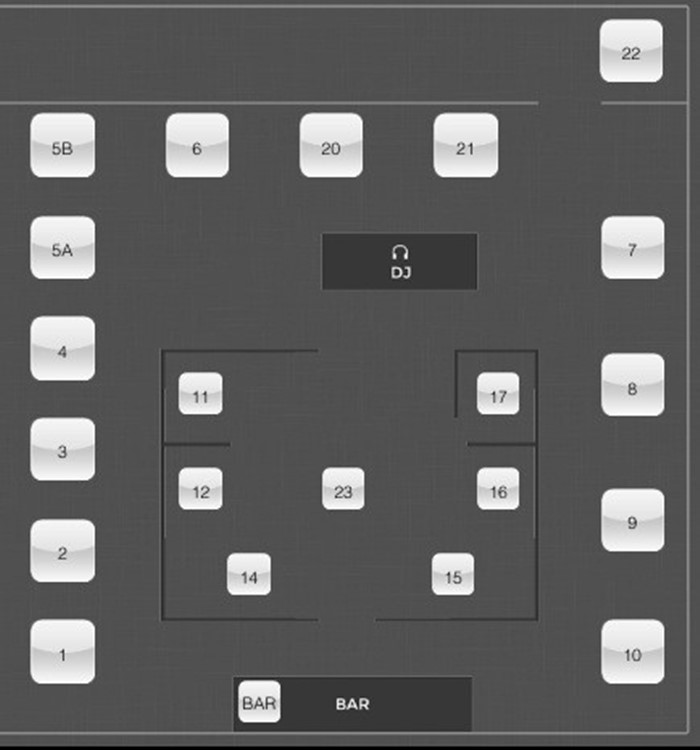 Project nightclub Los Angeles map view table sitting areas