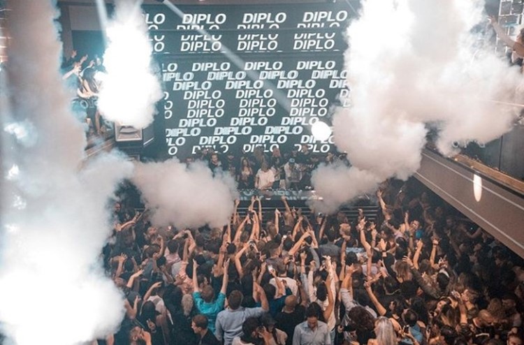 Prysm nightclub Chicago crowd having fun at big party event Diplo show