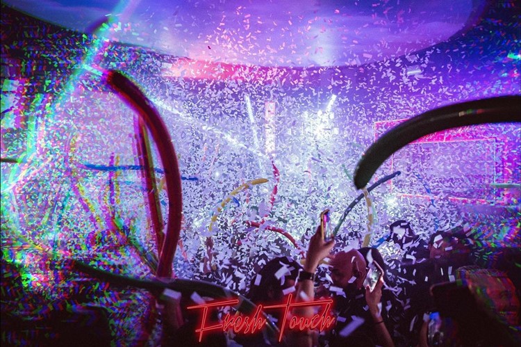 Public Arts nightclub New York confetti show big party event best parties book your table vip area service