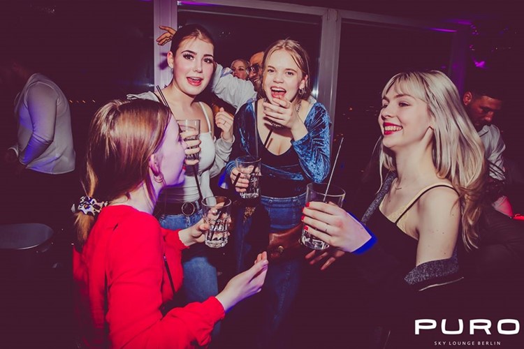 Puro Sky Lounge nightclub Berlin ladies night fun party going out today where to have fun dress code skirt high heels