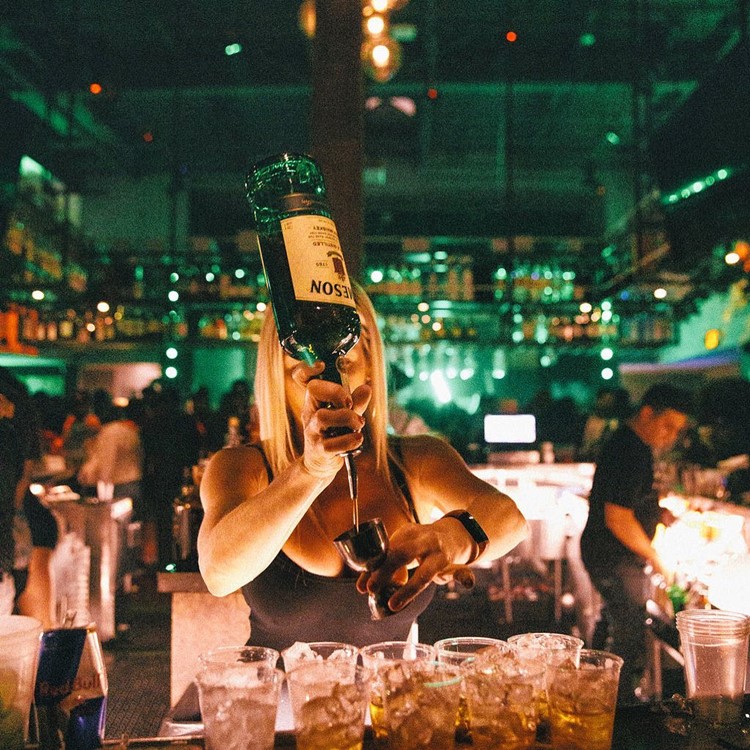 Racket club Miami bartender cocktails shots alcohol