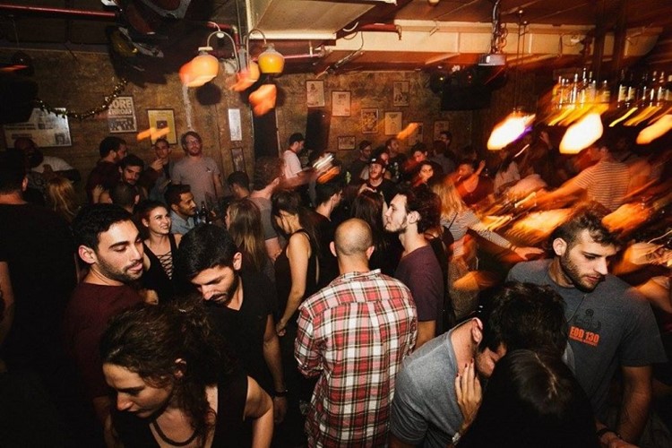 Radio EPGB nightclub Tel Aviv crowd drinking partying