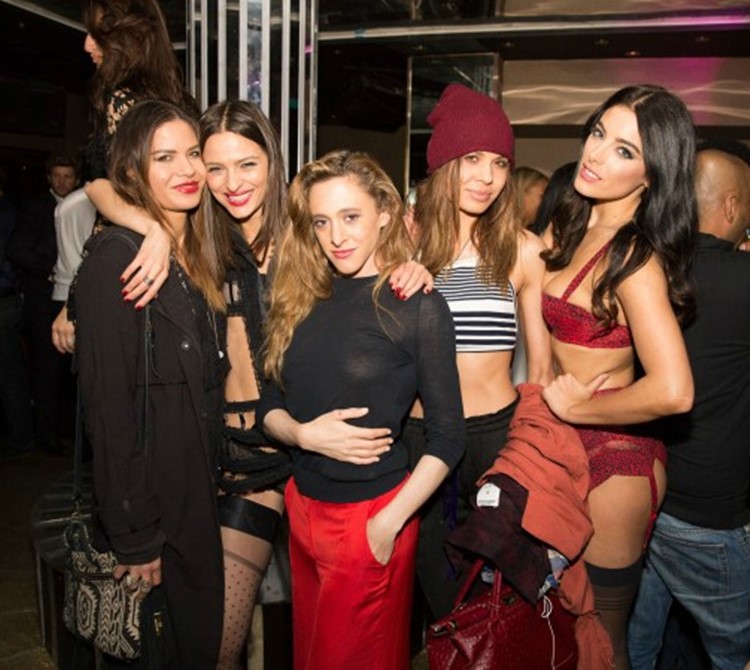 raffles nightclub london lingerie show event after photo of hot sexy girls and supermodel dressed in red underwear