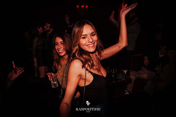 Raspoutine nightclub Rome pretty girl dancing all night drinking cocktails partying